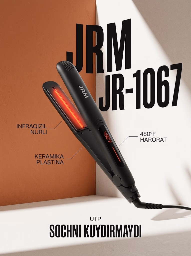 JRM JR-1067 Professional soch tekislagich, keramika plastina