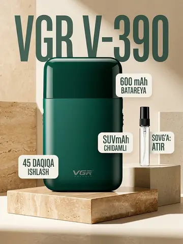 VGR V-390 elektr sifat mashinasi, suv olg'anda ishlaydi, Rolls-Royce, 45 daqiqa, sovg'ada parfyum