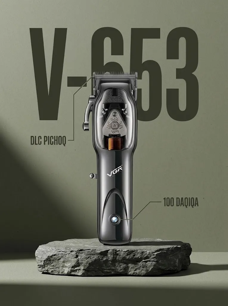 VGR V-653 Soch-Soqol Trimeri, DLC Pichoqlar, 2500mAh Batareya, 100 Daqiqa Ish Vaqti