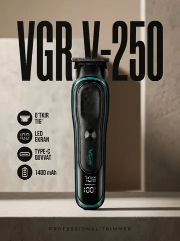 VGR V-250 Professional Soch-Siqoq Trimmeri (1400mAh)