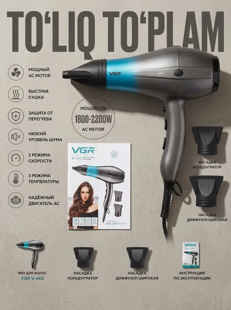 VGR V-463 Professional Fen 2200W