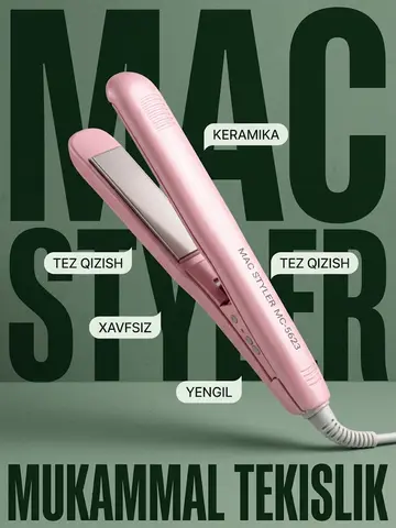 M·A·C STYLER MC-5623 Professional Keramikli Soch To'g'rilagich