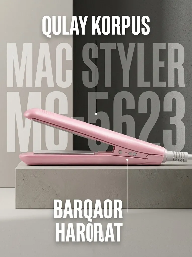 M·A·C STYLER MC-5623 Professional Keramikli Soch To'g'rilagich