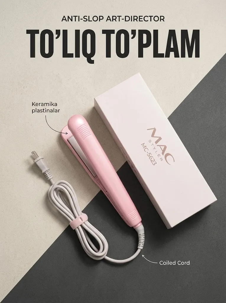 M·A·C STYLER MC-5623 Professional Keramikli Soch To'g'rilagich