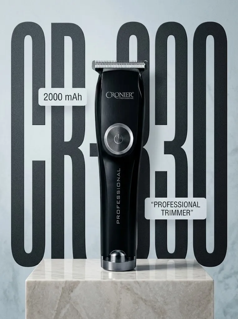 CRONIER CR-830 Professional soch olish mashinkasi, 2000mAh batareya