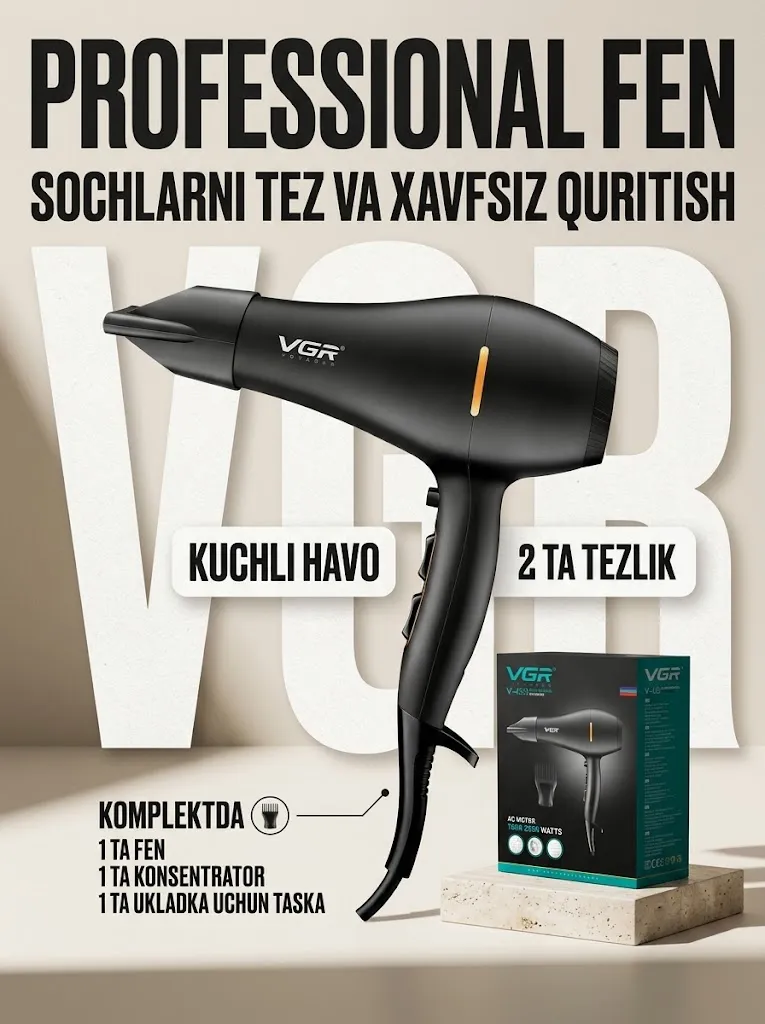VGR V-433 Professional Soch Feni 2200W