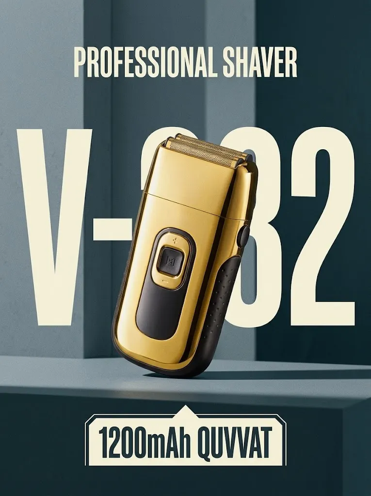 VGR V-332 Foil Trimmer: 1200mAh USB, Soqol va Soch Olish Mashinkasi
