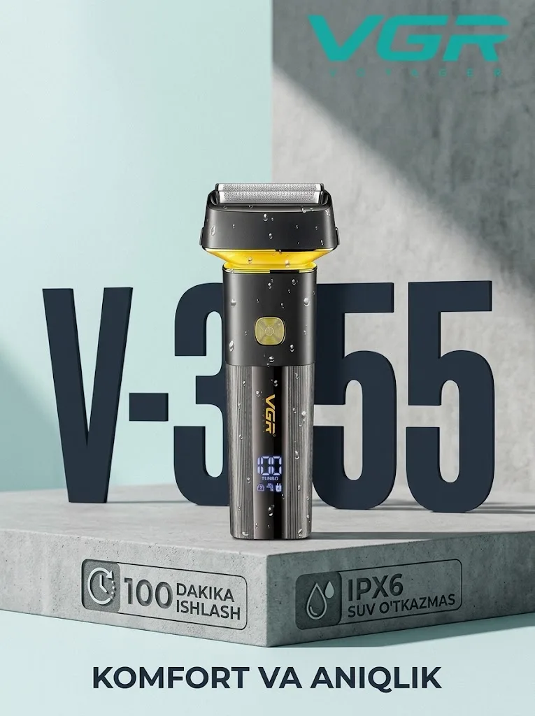 VGR V-355 Машинка для Бороды | USB Зарядка, 100 Мин Работа, Стальные Ножницы - 2