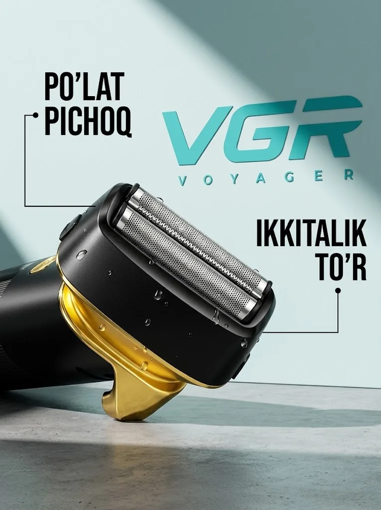 VGR V-355 Машинка для Бороды | USB Зарядка, 100 Мин Работа, Стальные Ножницы - 3