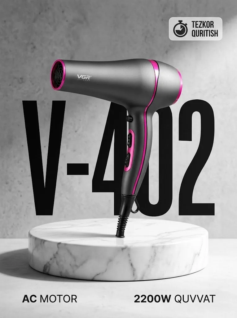 VGR V-402 Профессиональный фен с AC мотором - 5