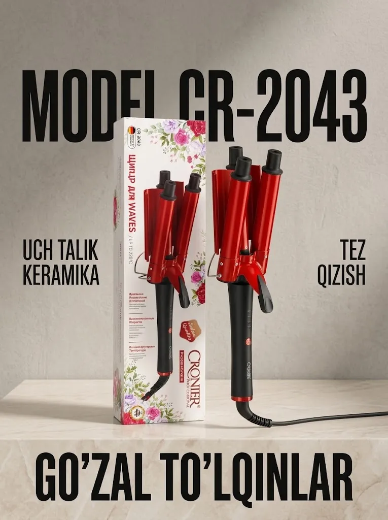 CRONIER CR-2043 Deep Waves uch silindrli keramik to'g'ragich