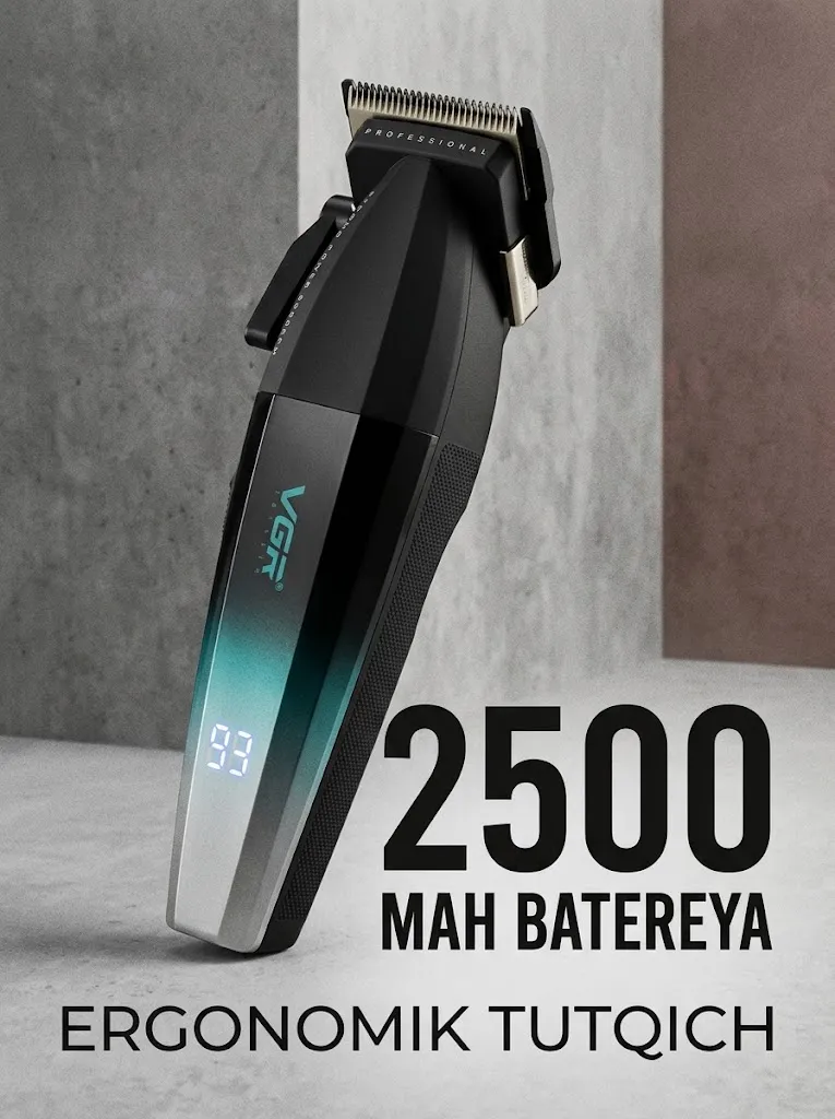 VGR V-662 Professional Soch Kesish Mashinasi (2500mAh, 250 min)