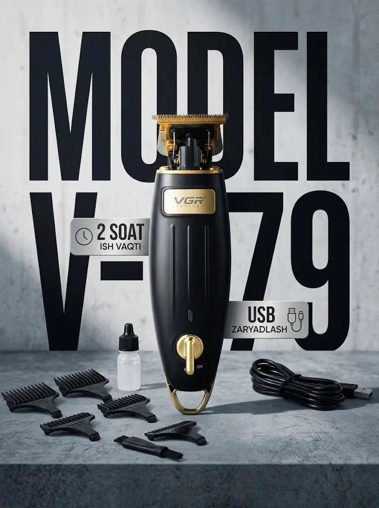 VGR V-979 Soch kesish mashinasi: USB, 2 soat ishlaydi - 2