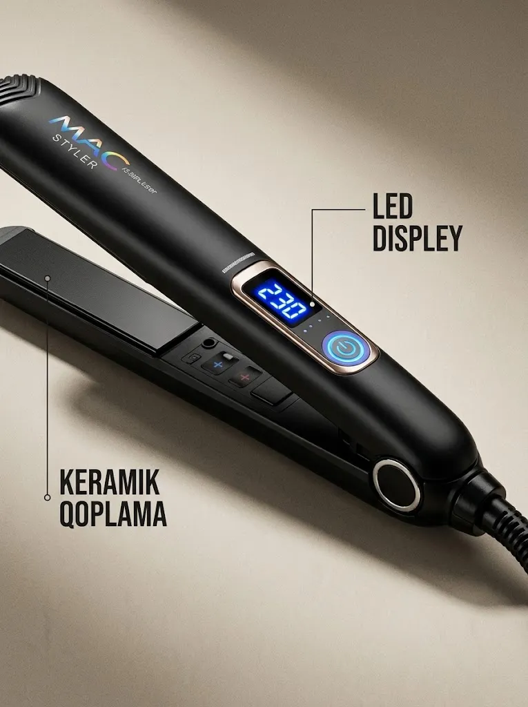 M·A·C STYLER MC-5598F Keratin terapiyali LED displeyli soch tekislagich