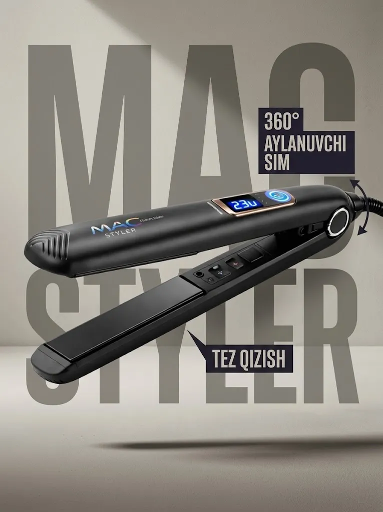 M·A·C STYLER MC-5598F Keratin terapiyali LED displeyli soch tekislagich