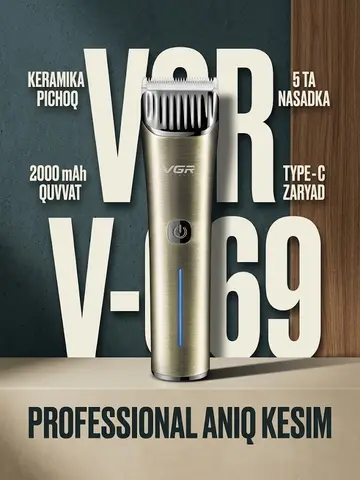 VGR V-669 prof soch kesish mashinkasi, keramika pichoq, 2000mAh