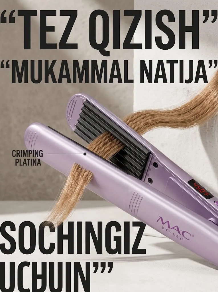 M·A·C STYLER MC-2016C Keratin texnologiyali professional gofre ploykasi