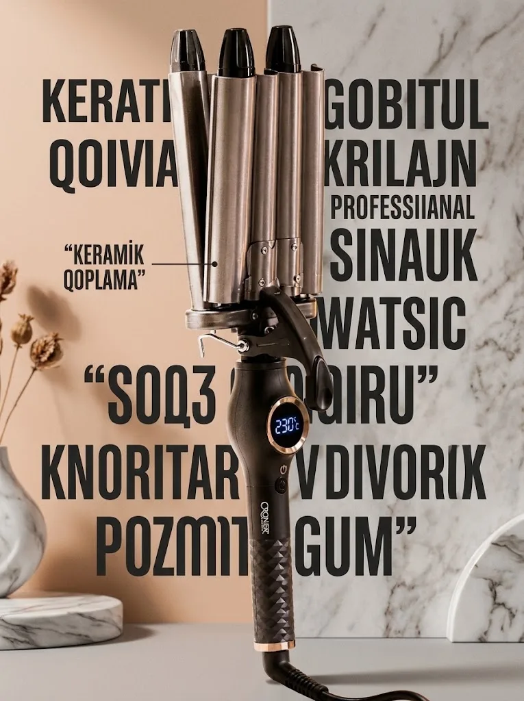 Cronier CR-2027 Профессиональная 5-волновая плойка, 230°C - 4