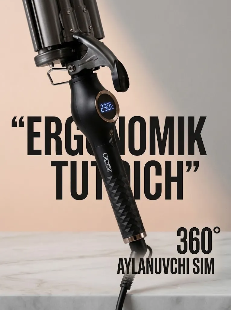Cronier CR-2027 Professional Besh To‘lqinli Jingalaklagich, 230°C