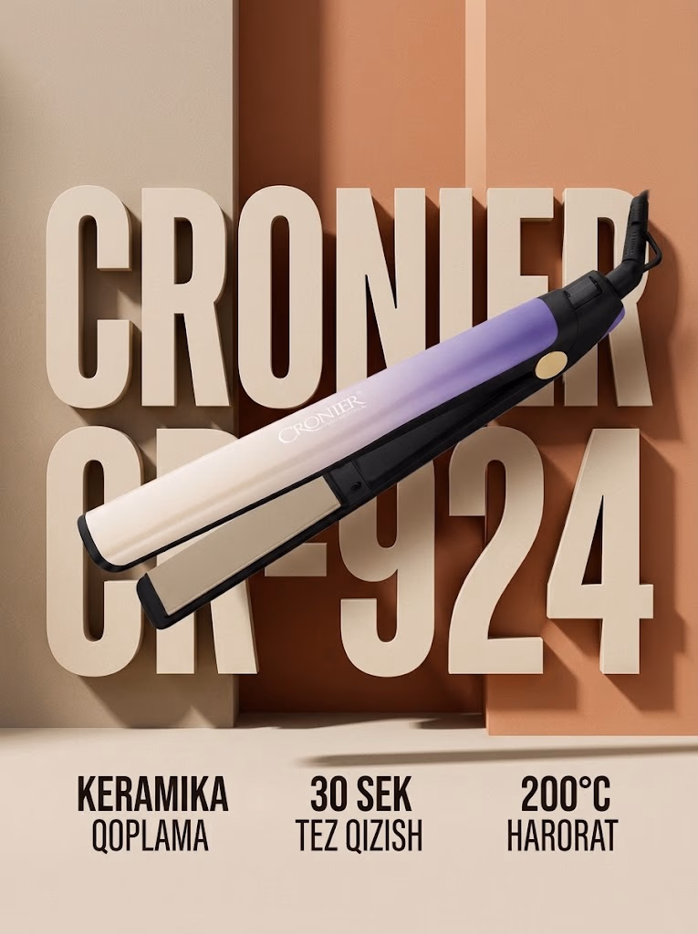 Cronier CR-924 Soch Dazmoli: Keramika Qoplama, 30 Sek Tez Qizish
