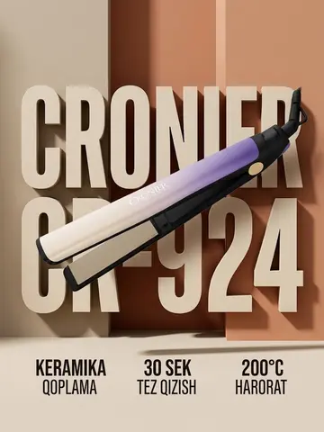 Cronier CR-924 Soch Dazmoli: Keramika Qoplama, 30 Sek Tez Qizish