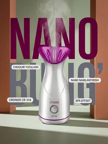 CRONIER CR-314 Professional Yuz Uchun Nano Bug'lagich