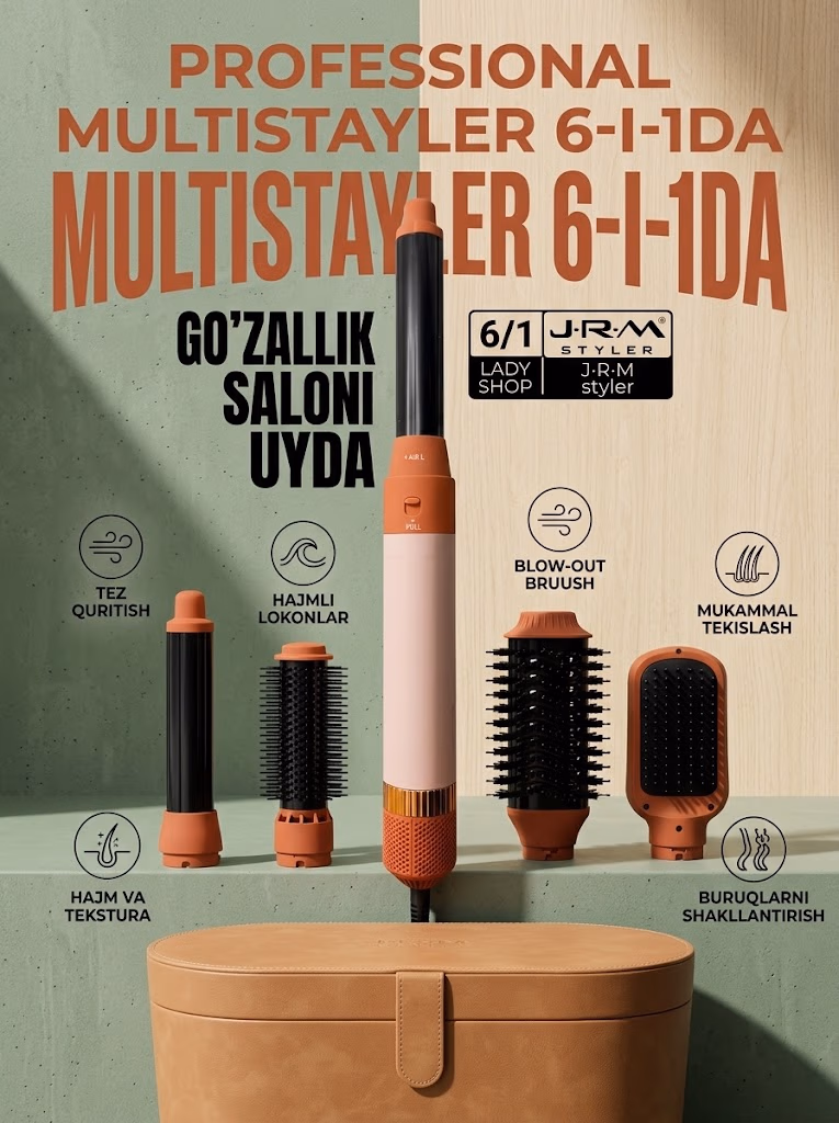 Dayson JRM fen-stayler, 6 ta 1 da, soch jingalaklash va turmaklash uchun fen
https://uzum.uz/product/2284228?skuId=8175241&utm_source=sharing&utm_medium=product_page_android&utm_campaign=native