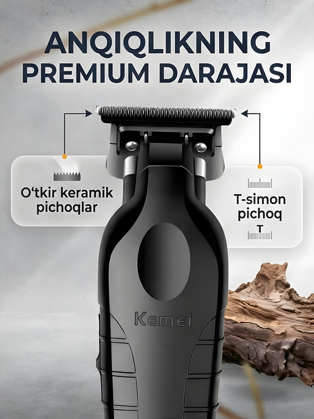 Kemei KM-2299 Soch va Soqol uchun Prosisional Trimmer - 3