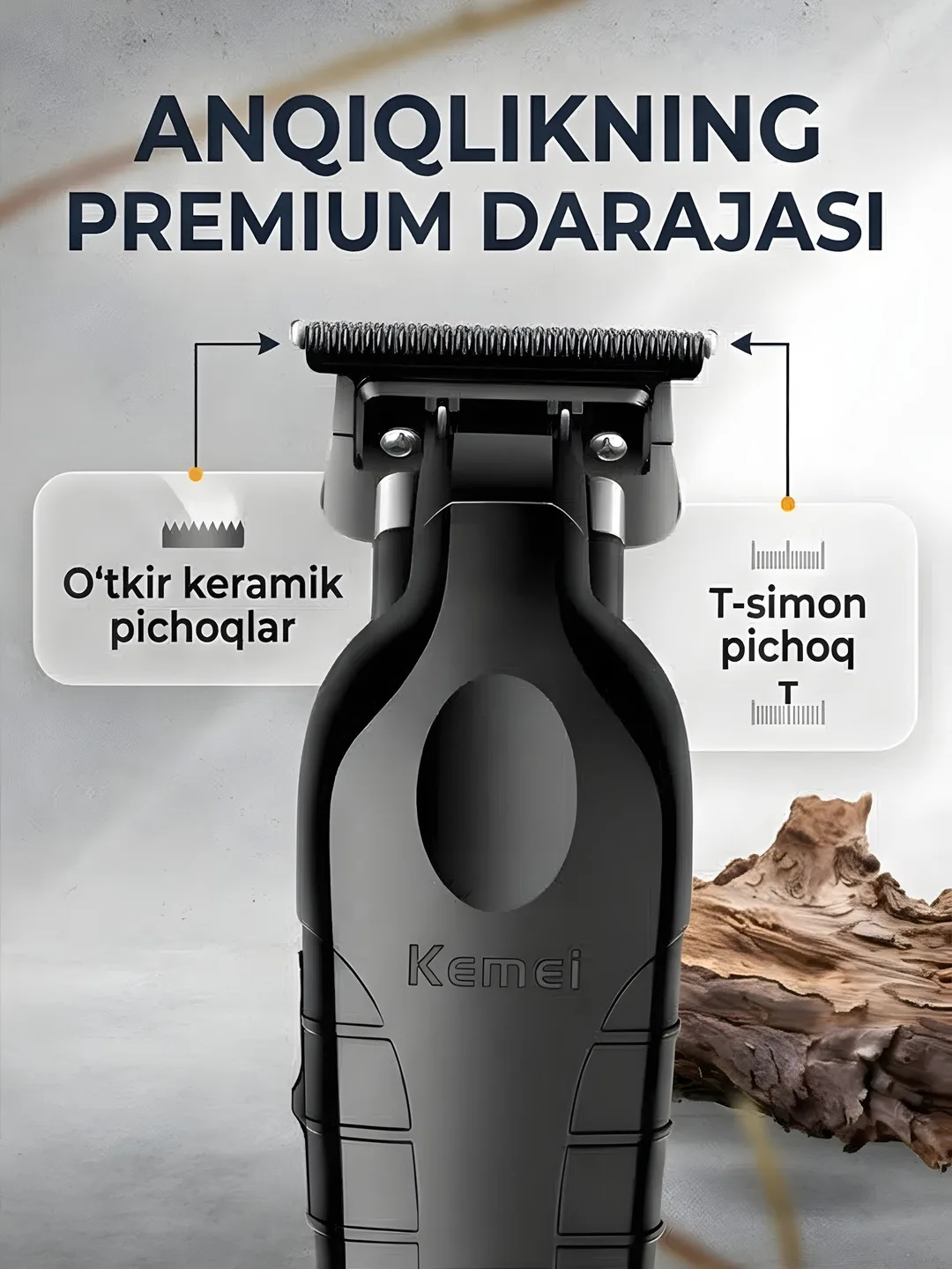 Kemei KM-2299 Soch va Soqol uchun Prosisional Trimmer