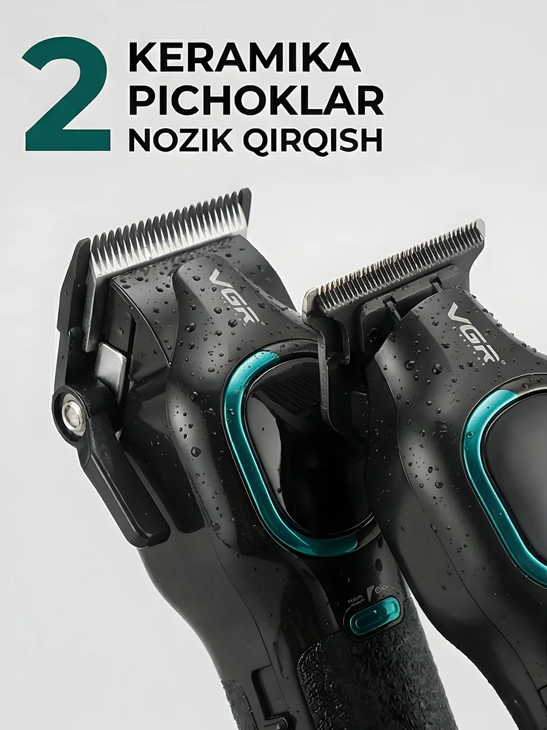 Professional soch kesish mashinasi va trimmer, VGR V-886 soch kesish to'plami, Clipper
