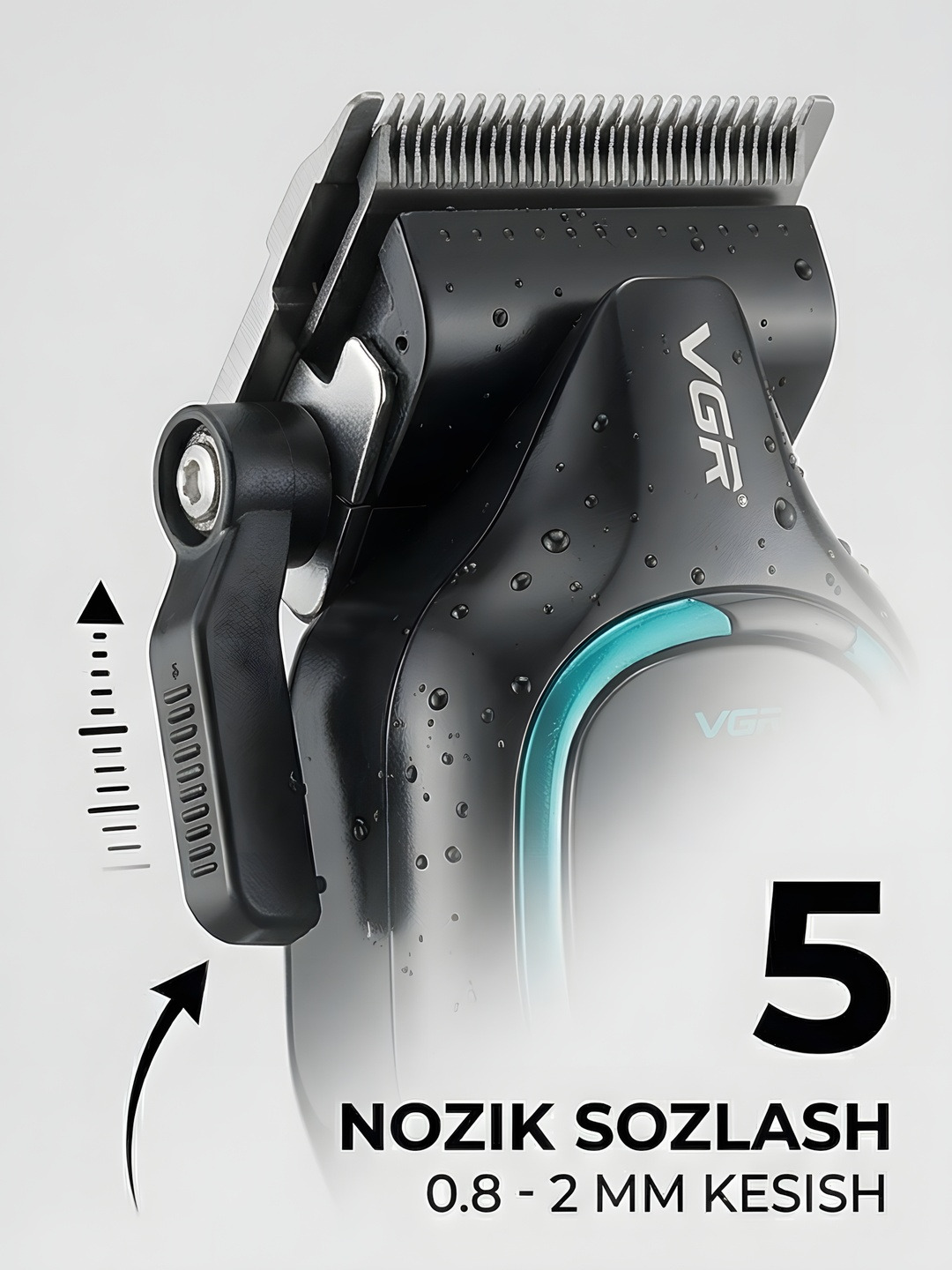Professional soch kesish mashinasi va trimmer, VGR V-886 soch kesish to'plami, Clipper - 7