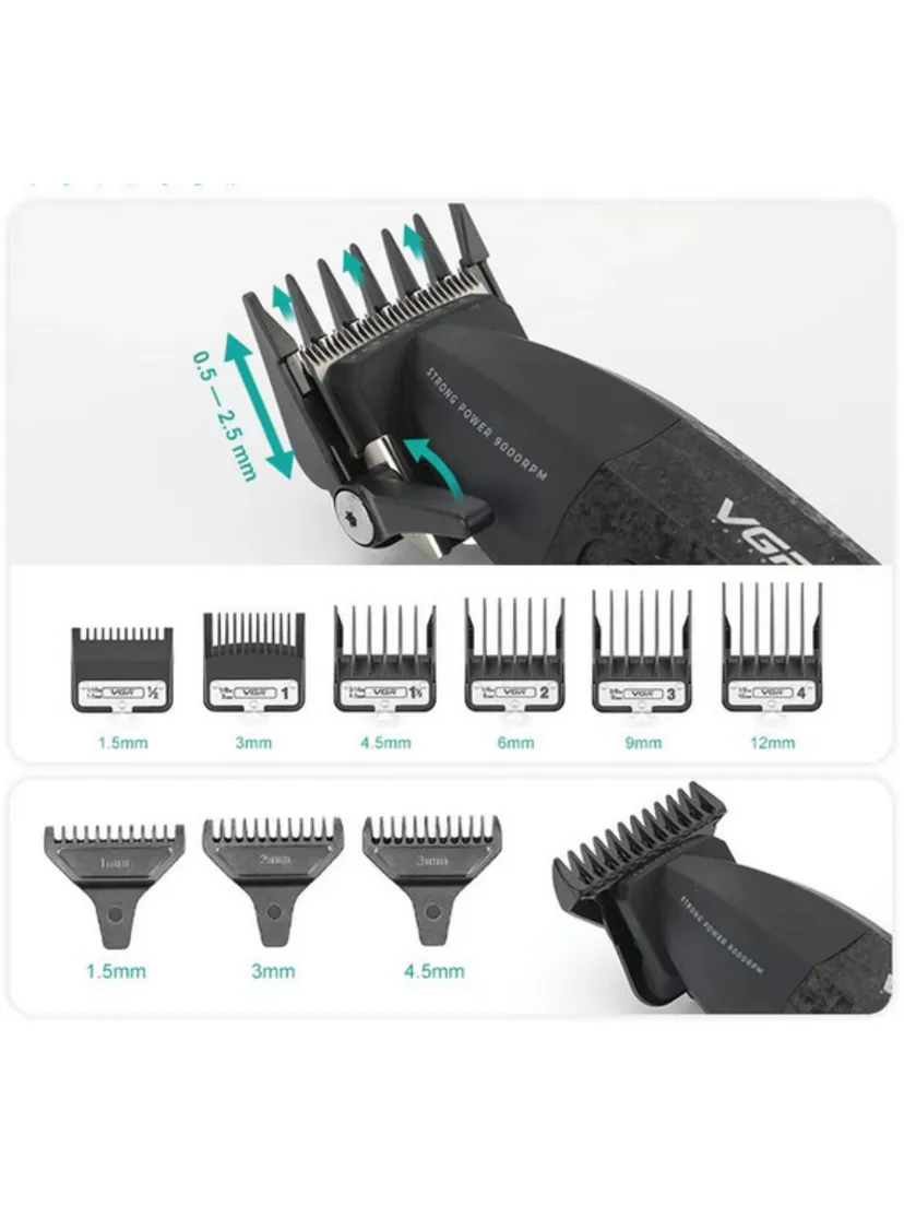 Машинка для стрижки VGR V-640_S3, питание от USB, нержавеющая сталь