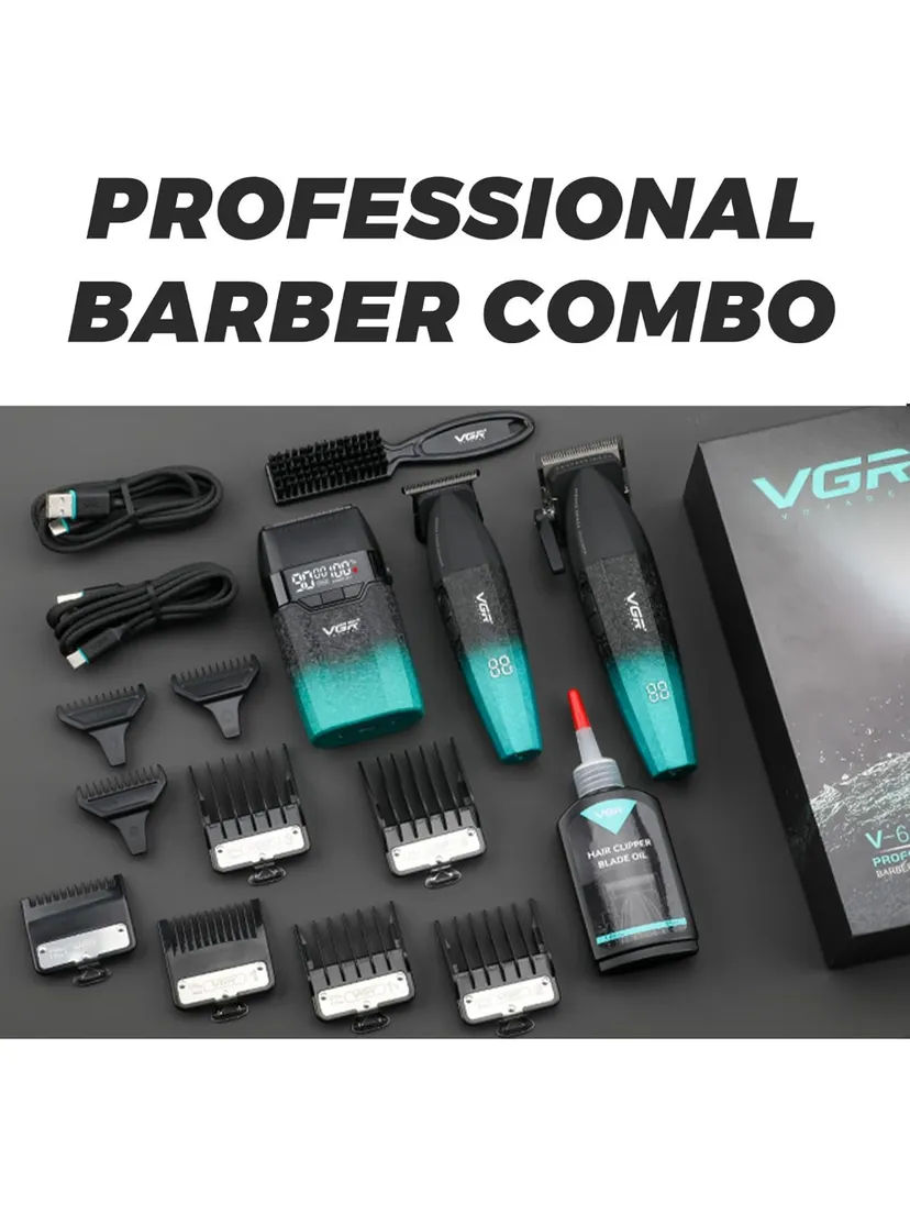 Профессиональный триммер для волос и бороды VGR V-640 S3, Синий