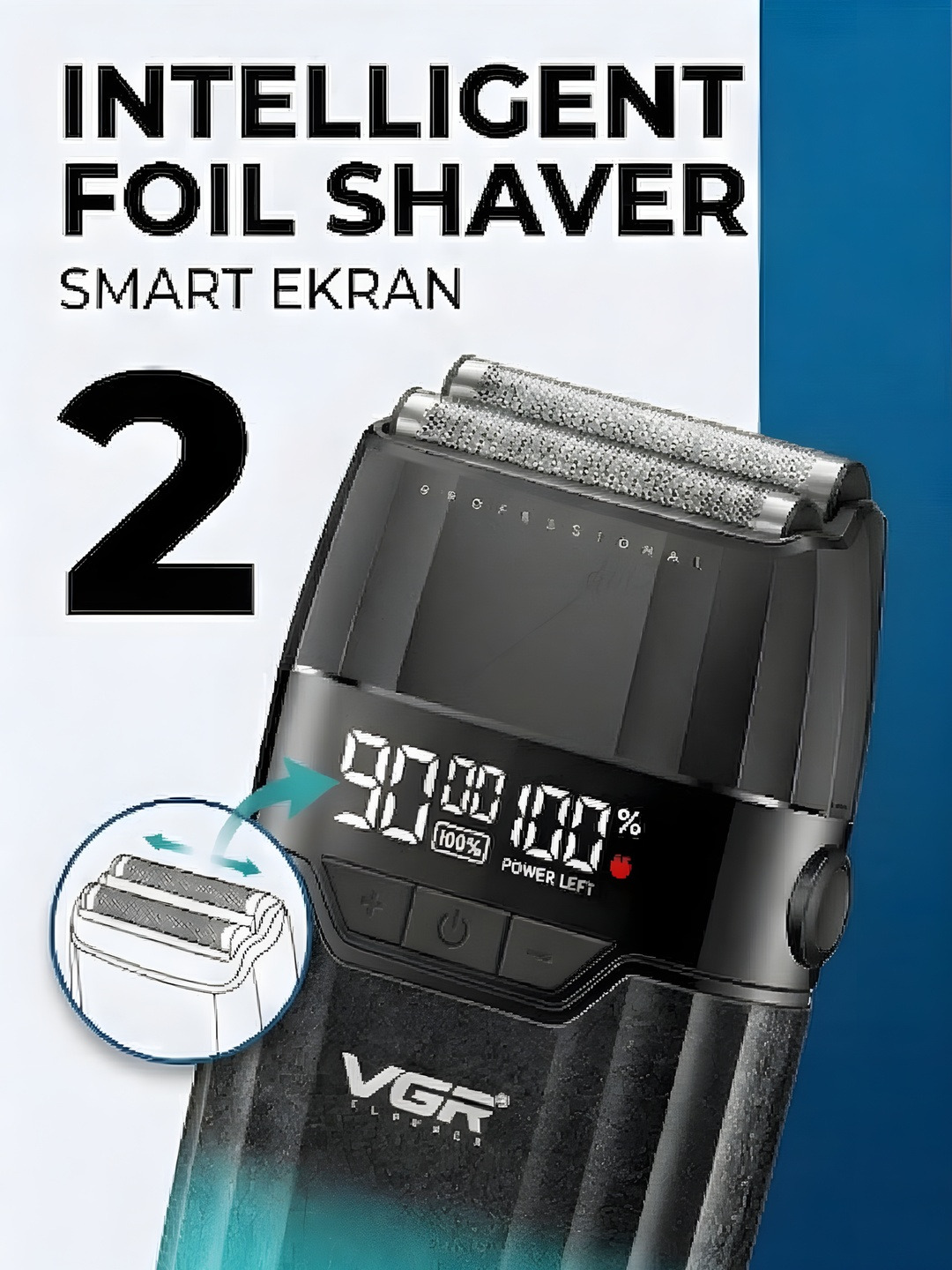 Professional soch kesish mashinkalari to'plami 3ta 1da VGR v-640 S3 Clipper Trimmer Shaver - 3
