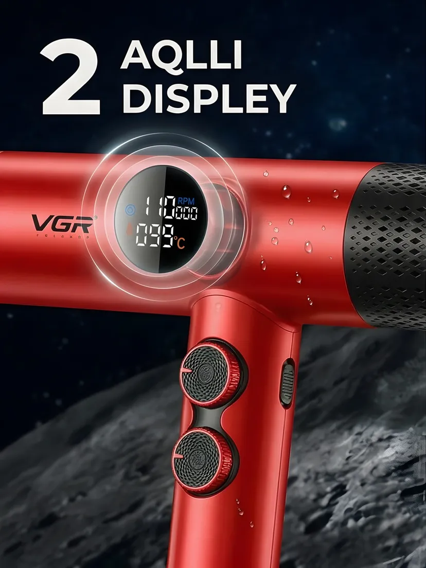 Профессиональный фен для волос VGR V401, Красный