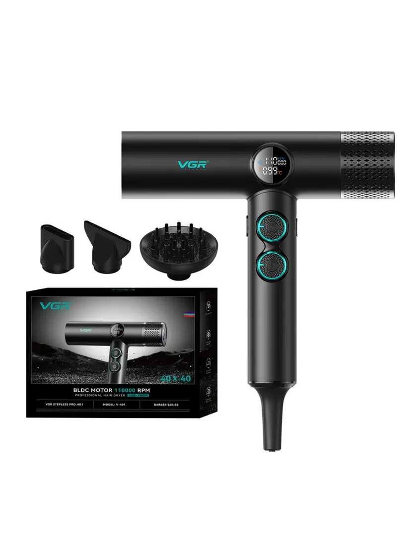 Профессиональный фен для волос VGR V401, Черный