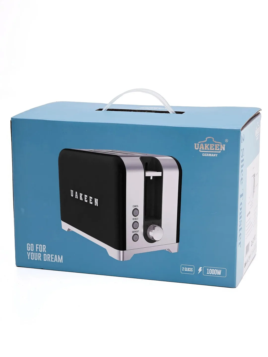 UAKEEN ZL-2103 1000W Elektr Toster — 2 ta Tost, 7 daraja