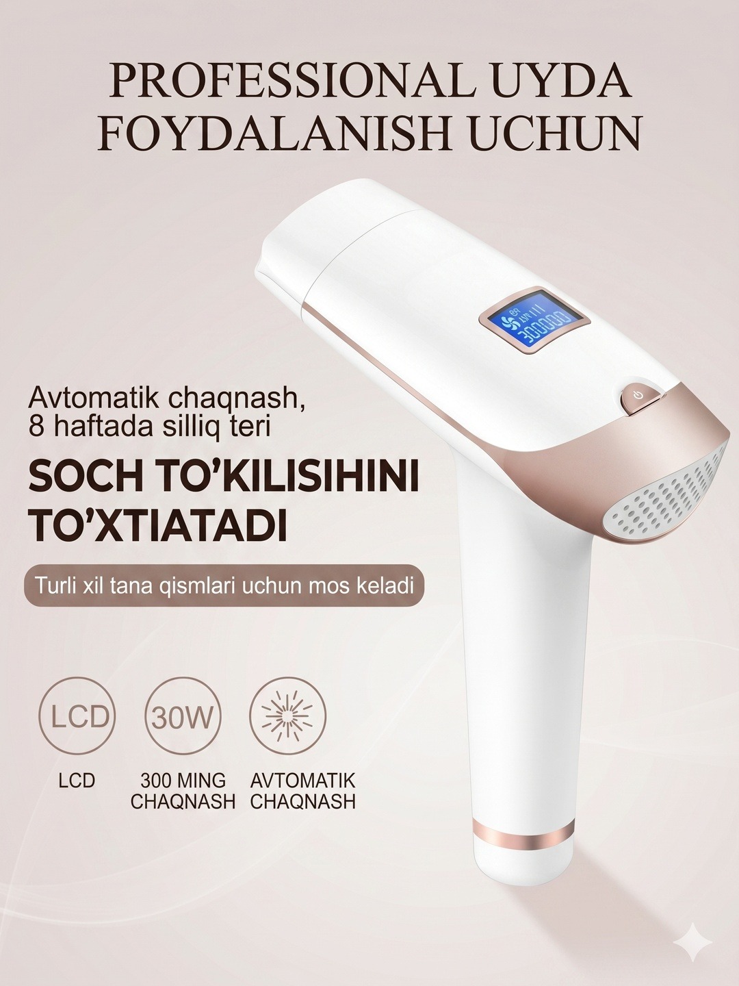 Babyverse Professional SE13 lazerni epilyator - fotoepilyator 3 tasi 1 da