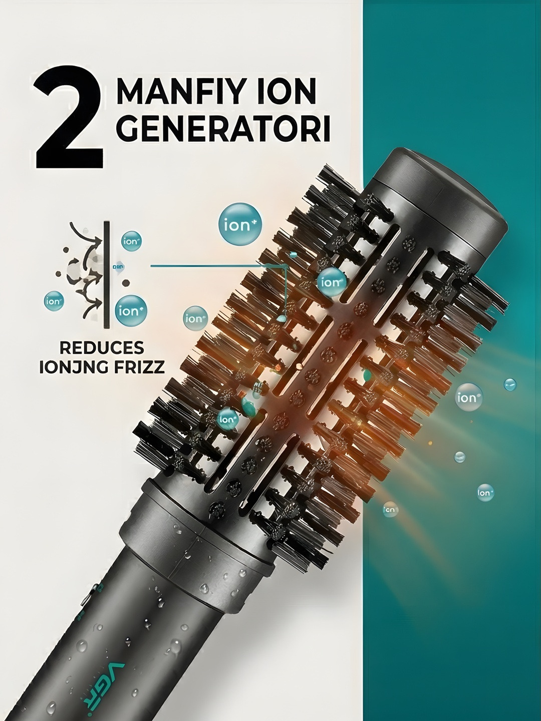 VGR 5 ta 1 fen-stayler, havo uskunasi, sochlar uchun multistayler, 1300W - 4