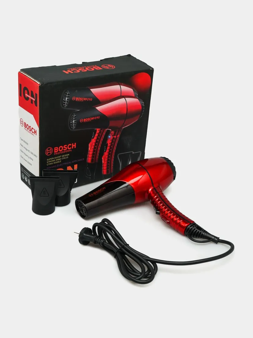 Профессиональный фен для волос BOSCH BS-9090, Красный