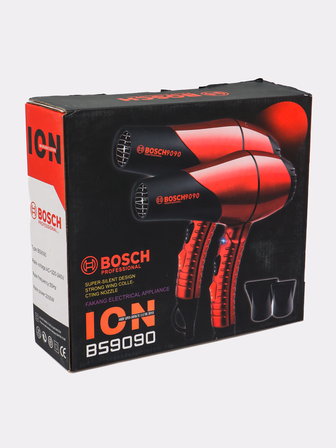 Fen BC-9090, professional uchun mo'ljallangan, ionlash texnologiyasidan foydalanib, kuyish va ushlab qo'yish uchun mo'ljallangan. - 8