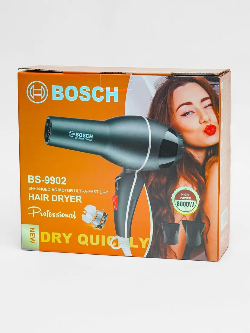 BOSCH BS-9902 professional soch quritgich, 8000W, Qora
