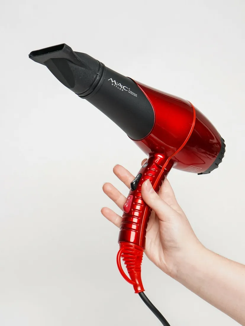 Профессиональный фен для волос M.A.C STYLER MC-9900A, Красный / Черный