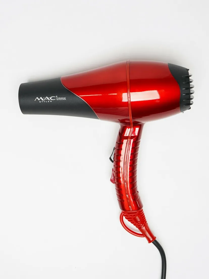 Профессиональный фен для волос M.A.C STYLER MC-9900A, Красный / Черный