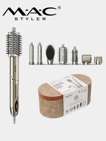 M.A.C Styler MC-6767 professional soch quritgich va stiler, 8 ta nozul, 1800W, Kumush rang