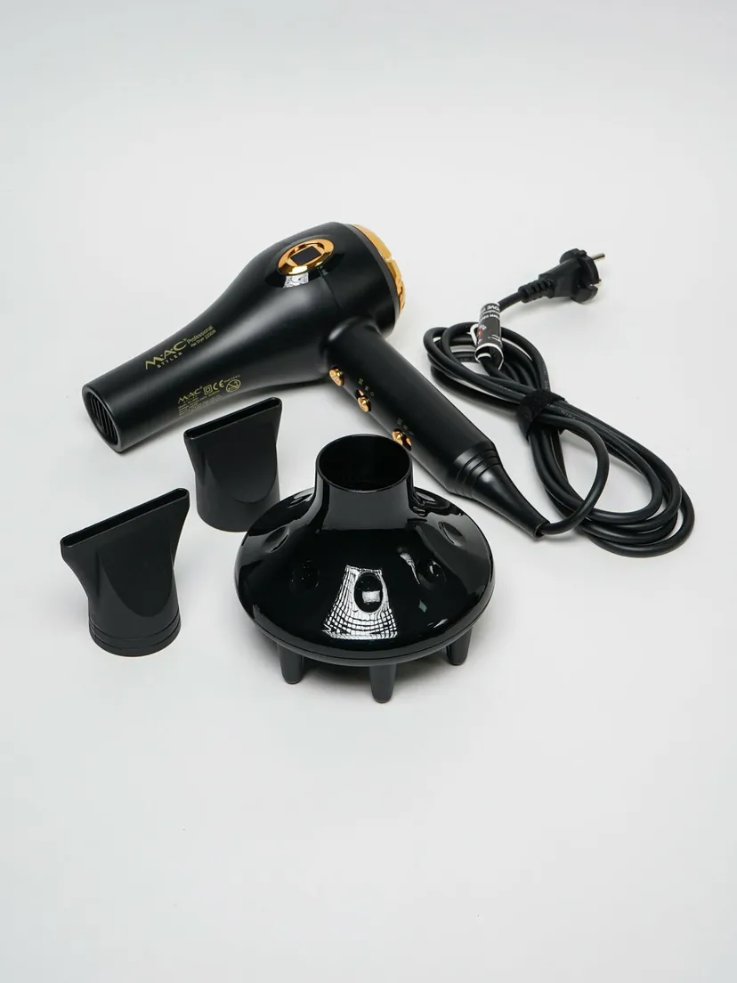 Профессиональный фен для волос M.A.C STYLER MC-6682, Черный