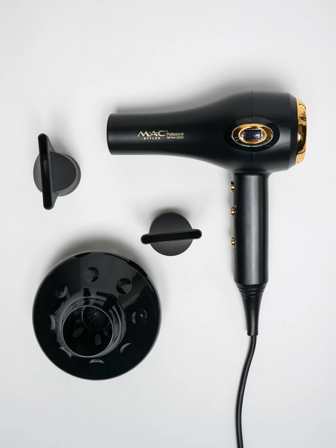Профессиональный фен для волос M.A.C styler MC-6682, для сушки и укладки с ионизацией , Led Екраном 3in1