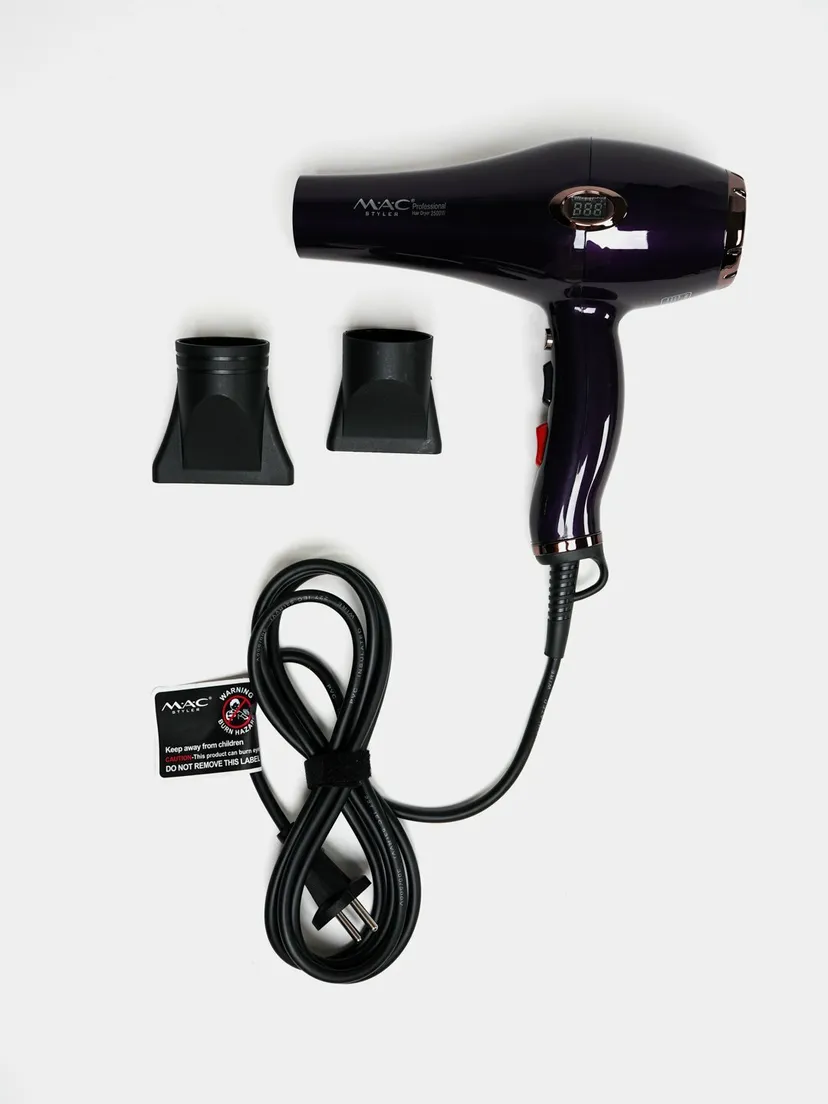 Профессиональный фен для волос M.A.C STYLER MC-6685, Черный