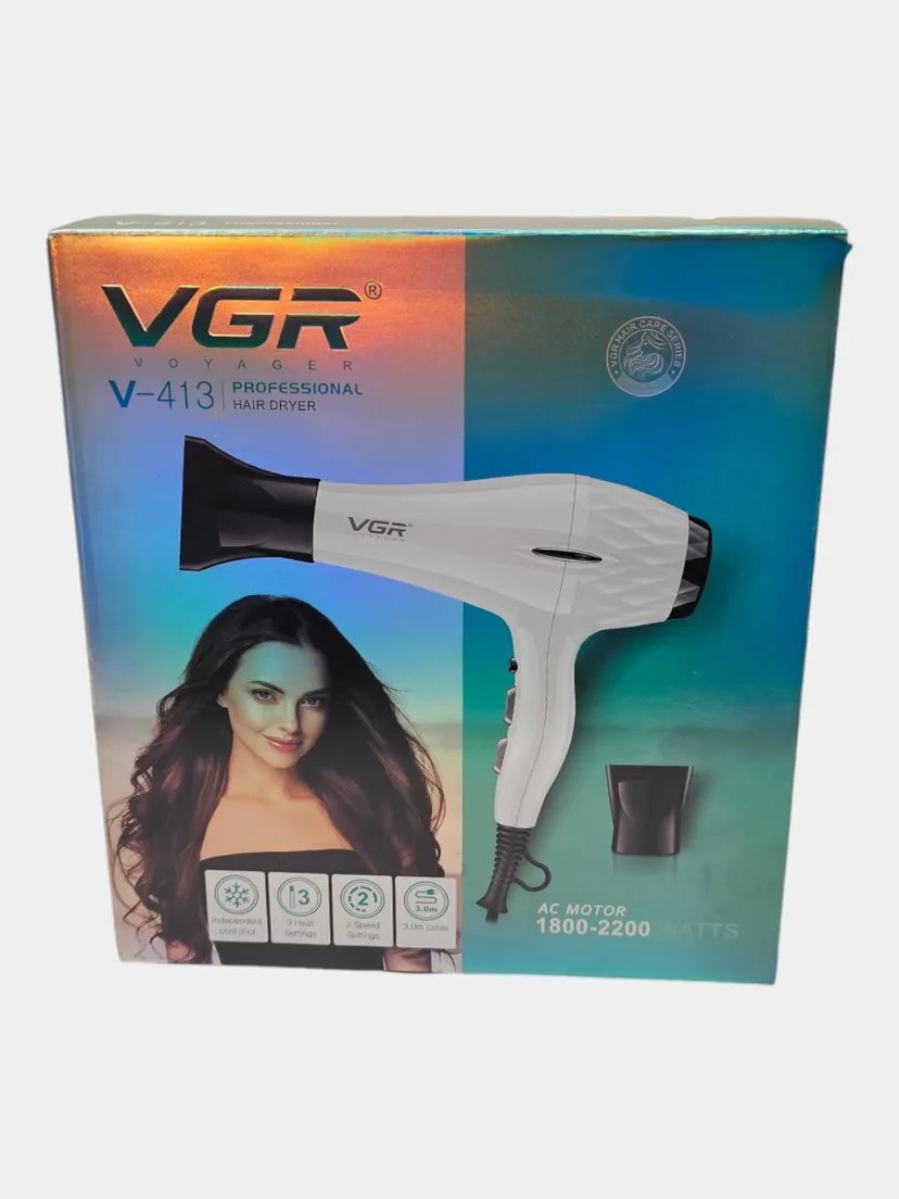 Профессиональный фен для волос VGR V-413, Черный