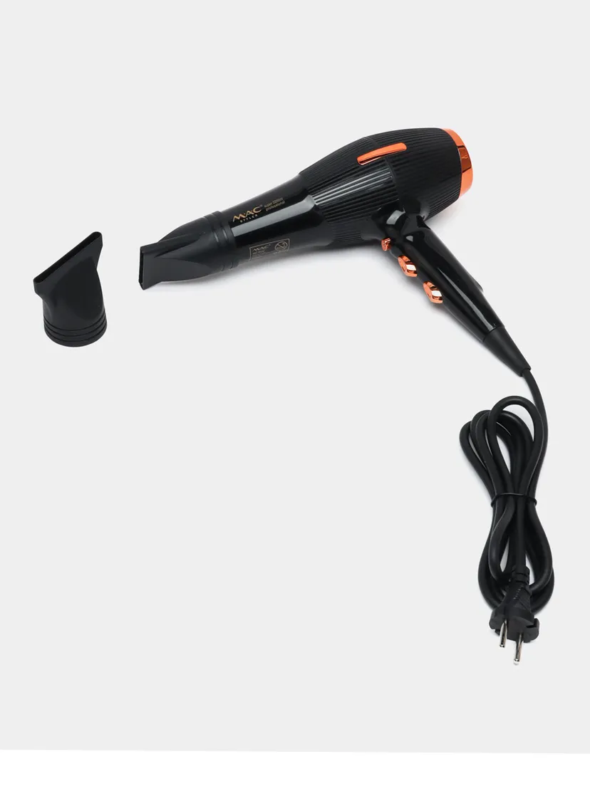 Профессиональный фен для волос M.A.C STYLER MC-6699, Черный